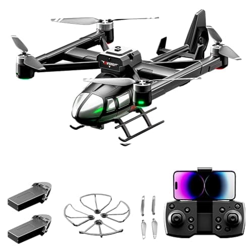 Image of Hylukon Remote Control Quadcopter with Dual Camera 720P Brushless Motor 2.4GHz Airbus Quadcopter Five Sided Obstacle Avoidance Optical Flow Hovering Orbit Flight Gift for Kid Adult Black 2 Battery