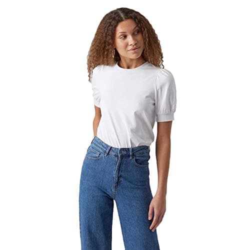 Image of Selected Homme Women's Vmkerry 2/4 O-Neck Top VMA Noos Bright White