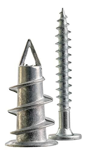 Image of Heavy Duty Metal Self-Drill Plasterboard Fixings with Screws 20pk —Superior Tight Grip & Strong Hold—Plasterboard Wall Fixing—Driva Plasterboard Fixings—Metal Self-Drill Anchor 28mm (Pack of 20)