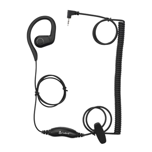Image of Cobra 2.5mm C-Style Around-the-Ear Headset In-Ear Design, Compatible with Cobra PX, RX & AM Series Walkie Talkies, Black
