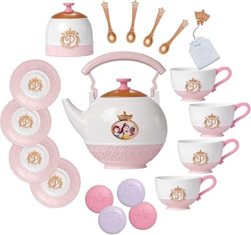 Image of Disney Princess Style Collection Tea Set Play Accessories, Officially Licensed, Inspired, Fun Roleplay for Girls, Includes 21 Pieces, Perfect for Birthdays and Party