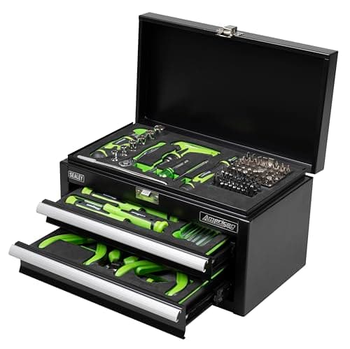 Image of Siegen by Sealey 2 Drawer Mini Toolbox with 111pc Tool Kit - S01335