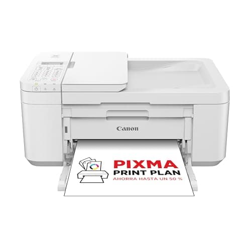 Image of Canon PIXMA TR4750i - Multifunction Wireless Printer 4-in-1 - Print, Scan, Copy, Fax - Front/Back, ADF 20 Sheets, 4x6 Borderless Photo Printing, Compatible with PIXMA Print Plan, White