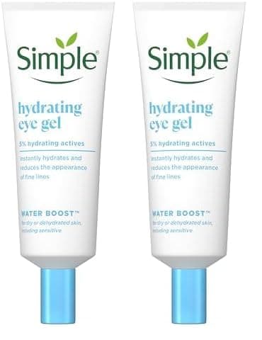 Image of Simple Water Boost Hydrating Eye Gel cruelty-free and vegan for the deep & long-lasting hydration of screen-stressed and tired eyes 25 ml (Pack of 2)