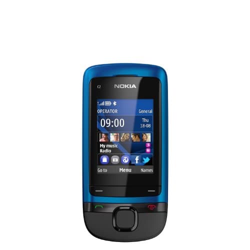 Image of Nokia c2-05 slider phone blue