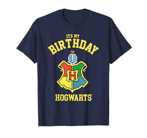 Image of Harry Potter It's My Birthday Hogwarts Crest T-Shirt