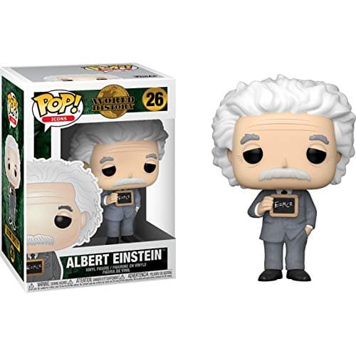 Image of Albert Einstein: Fun ko Pop! Icons Vinyl Figure & 1 Compatible Graphic Protector Bundle (026 - 43543 - B)