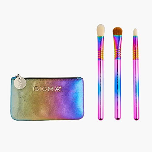 Image of Sigma Beauty Color Me Proud Mini Makeup Brush Set - Pride Makeup Brush Set - LGBTQ Community Pride Month Gift Set - Rainbow Brushes - Travel Friendly Eye Brush Set - It Gets Better Project Collab