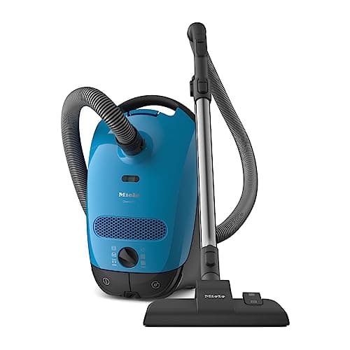 Image of Miele Classic C1 Junior Powerline Vacuum Cleaner with Bag and Strong Suction Power, Universal Brush, Very Light, Colour Tech Blue