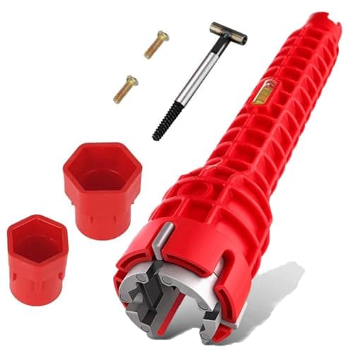 Image of BRITECO 8 in 1 Basin Wrench and Tap Spanner - Faucet and Sink Installer Tool, Multi-Functional Plumbing Tool for Tight Spaces, Easy-to-Use for Home Repairs
