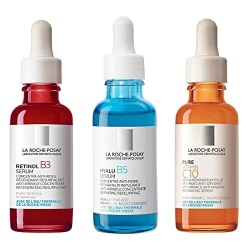 Image of Box La Roche Posay P Retinol B3 Serum 30ml + Hyalu B5 Serum Concentrate 30ml + Redermic Pure Vit C10 30ml