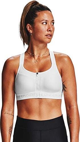 Image of Under Armour - Womens Armour High Crossback Zp Bra, 38B, White (100)