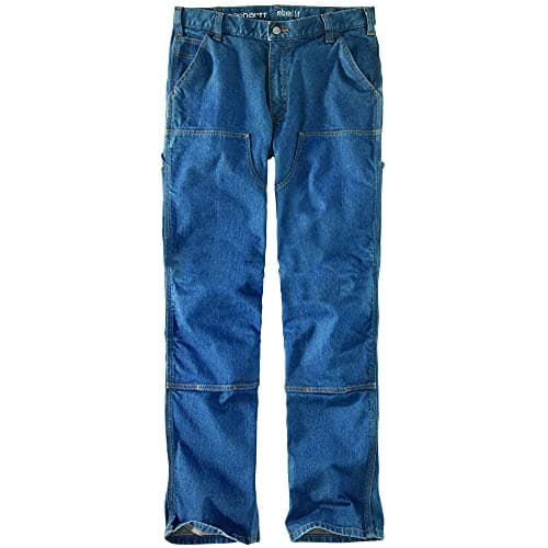 Image of Carhartt Men's Rugged Flex Relaxed Fit Double-Front Utility Jean, Tahoe, 34 x 32