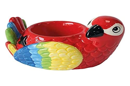 Image of Crockery Critters Egg Cup from Deluxebase – Parrot Ceramic Egg Holder, Cute Animal Shaped Boiled Egg Cups for Kids and Adults. Fun Novelty Gifts, Kitchen Decor and Tableware.
