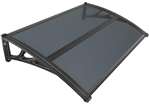 Image of VOUNOT Front Door Canopy Outdoor Awning, Rain Shelter for Back Door, Porch, Patio, Window, 120 x 80 cm, Anthracite