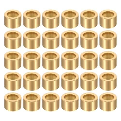 Image of sourcing map 30Pcs Sleeve Bearings, 8mm Bore x 12mm OD x 8mm Length, Self-Lubricating Sintered Bronze Bushings