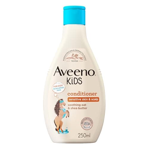 Image of Aveeno Baby Kids Conditioner 250ml | Enriched with Soothing Oat & Shea Butter | Hair Conditioner for Children Developed for Your Little Superhero | Childrens Toiletries Sets