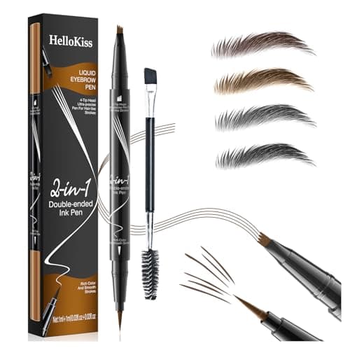 Image of Magic Eyebrow Pencil - Dual Ended with Brow Brush, Waterproof & Smudgeproof, Creates Natural Defined Eyebrows (Light Brown)
