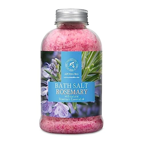 Image of AROMATIKA Rosemary Bath Salts with Natural Essential Oil – 600 g Aromatherapy Bath Soak for Good Sleep, Relaxation & Stress Relief, Natural Bath Salts for Body Care, Beauty & Home Spa, Gift Idea