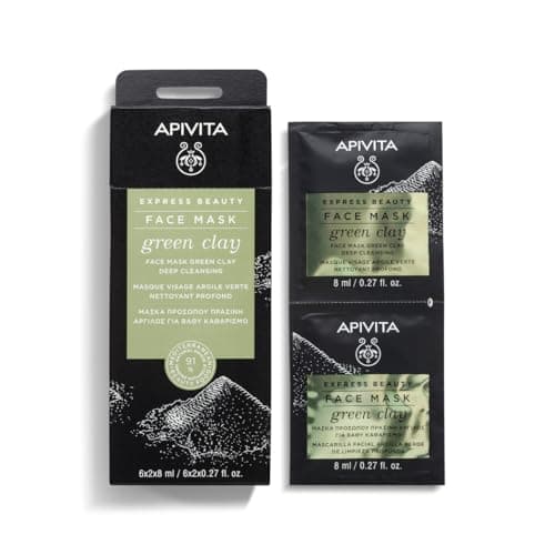 Image of Apivita Green Clay Face Mask 2 x 8 ml