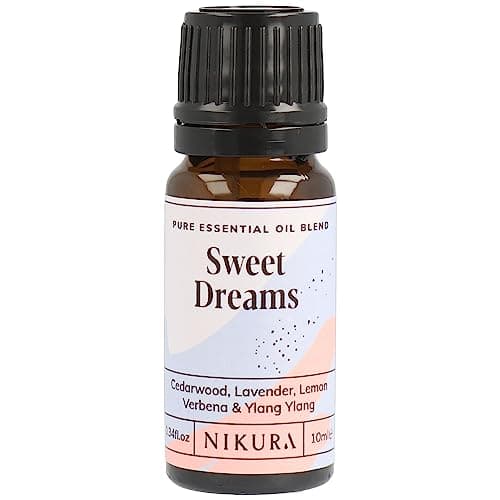 Image of Nikura Sweet Dreams Essential Oil Blend - 10ml | Made from Cedarwood, Lavender, Lemon Verbena, Ylang Ylang | for Sleep, Aromatherapy, Diffusers, Soap Making, Candle Making | Vegan & UK Made