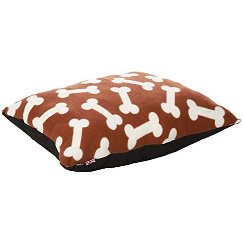 Image of Bunty Boneo Dog Bed Cushion Soft Washable Fleece Fur Warm Pet Pillow Basket Insert - Brown - Small