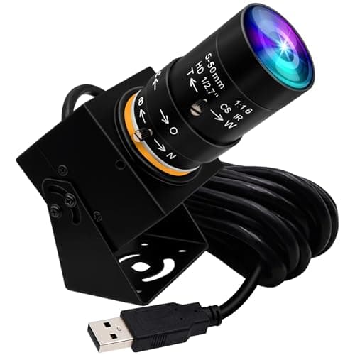 Image of G 4K USB Camera with Microphone Manual Zoom Webcam 5-50mm Variable Focus PC Camera for Computer Mini UVC USB2.0 Web Camera IMX317 Varifocal Audio Video USB with Camera 8mp Vari-focus Close-up Camera