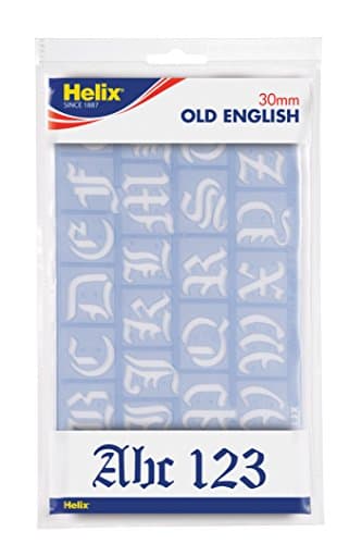 Image of Helix 30mm 3cm Old English Letter Stencil Set