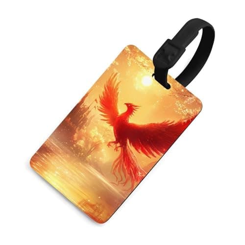 Image of Phoenixsbird Castle Funny Luggage Tag Identifiers Travel Bag Tags with Name ID Label for Suitcase Backpack