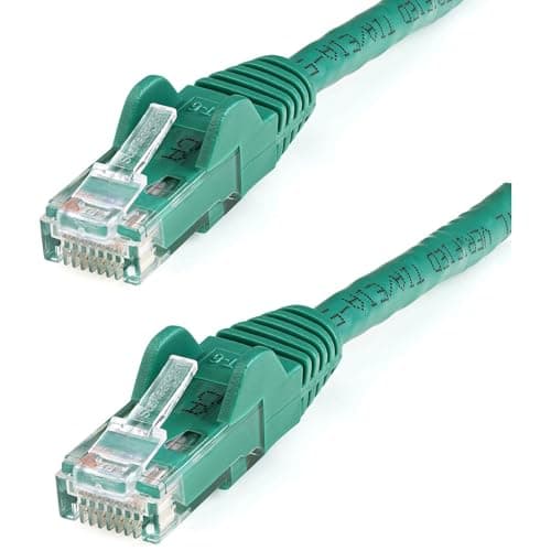 Image of StarTech.com 50ft CAT6 Ethernet Cable - Green CAT 6 Gigabit Ethernet Wire -650MHz 100W PoE RJ45 UTP Network/Patch Cord Snagless w/Strain Relief Fluke Tested/Wiring is UL Certified/TIA (N6PATCH50GN)