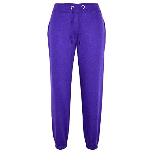 Image of A2Z 4 Kids Boys Girls Trouser Jogging Joggers Pants Tracksuit Sweatpants Bottom - Fleece Trouser Purple 9-10
