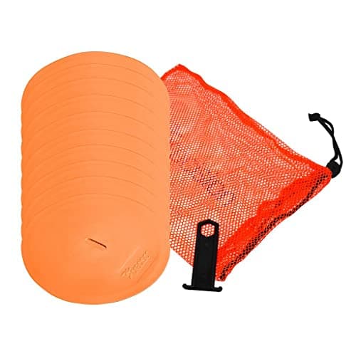 Image of Precision Round Flat Marker Discs - Orange, 21 Cm, white - red, K-REY-TR424O