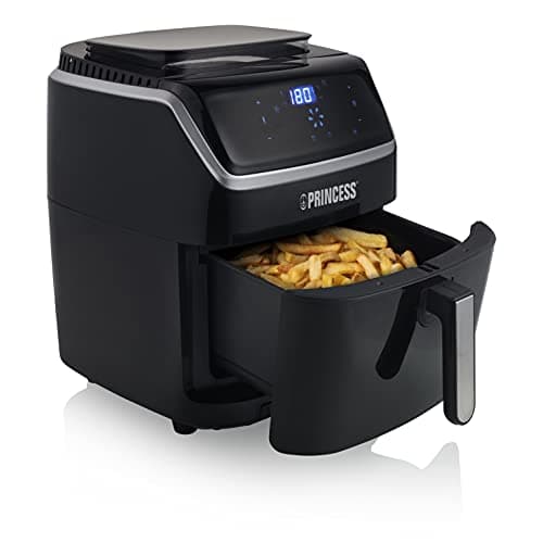 Image of Princess 2-in-1 Steam Oven & Aerofryer - Large volume of 6.5L - 1700 W - Touch screen - 8 pre-programmed programs - Accessories Included, Black (01.182080.02.001)