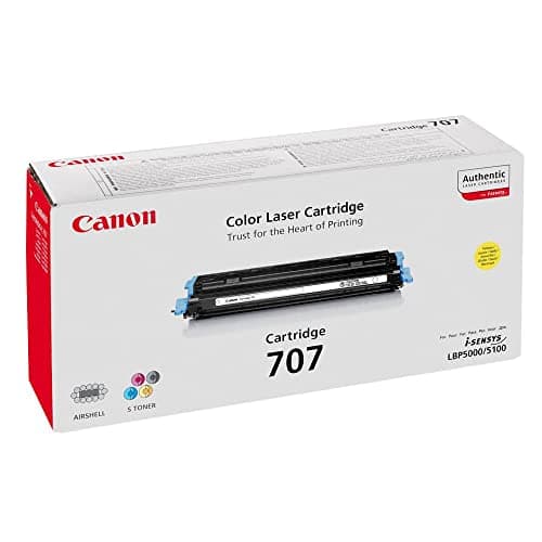 Image of Canon i-SENSYS LBP-5000 LBP5000 707 CRG707Y CRG707 Y - laser toner cartridge - 1 x yellow