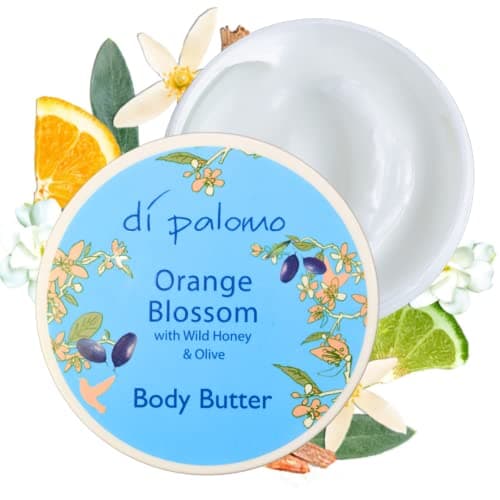 Image of Di Palomo Orange Blossom & Honey Body Shea Butter 200ml | Luxurious Shea Butter Moisturiser & Lotion for Women | Hydrating Skincare & Body Cream