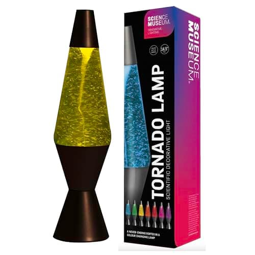 Image of Funtime Gifts Science Museum Tornado LAMP - Mesmerising Colour-Changing Vortex with Illuminated Bubbles