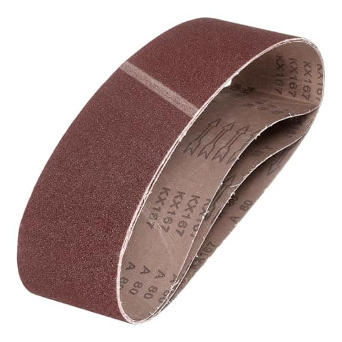 Image of sourcing map 100mm x 915mm Sanding Belts, 3 Pcs 80 Grits Aluminum Oxide Abrasive Belt Sander File Belt for Woodworking, Metal Polishing, Knife Sharpener
