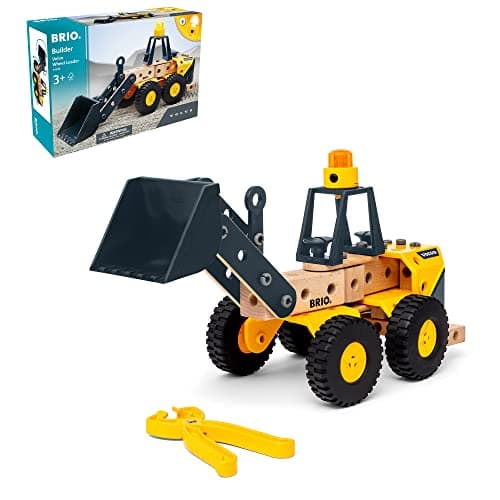 Image of BRIO Builder Volvo Wheel Loader Construction Vehicle for Kids Age 3 Years Up - Building, Learning, Educational & STEM Toys