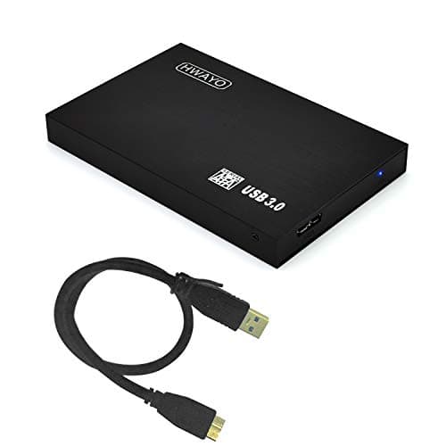 Image of HWAYO 2.5'' 1TB Ultra Slim Portable External Hard Drive USB3.0 HDD Storage for PC/Desktop/Laptop/MacBook/Chromebook/Xbox One (Black)