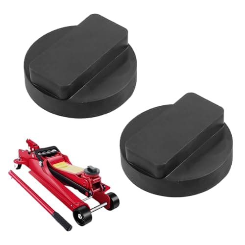 Image of 2 Pcs Car Jack Rubber Pad and Frame Rail Protector Compatible with BMW 1 2 3 4 5 6 7 Series - 60mm Adapter