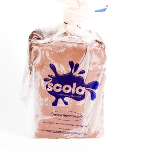 Image of 12.5kg Scola Airdrying Air Dry Clay - Bulk Pack in Terracotta Brown - Nylon Reinforced for modelling