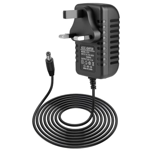 Image of 12V 1A Power Supply Adapter UK AC/DC Input 100-240V 50/60Hz 12W 5.5mm x 2.1mm Switching Adaptor for LED Strip Light CCTV Cameras Keyboards Monitor Routers Home Appliances DC Plug