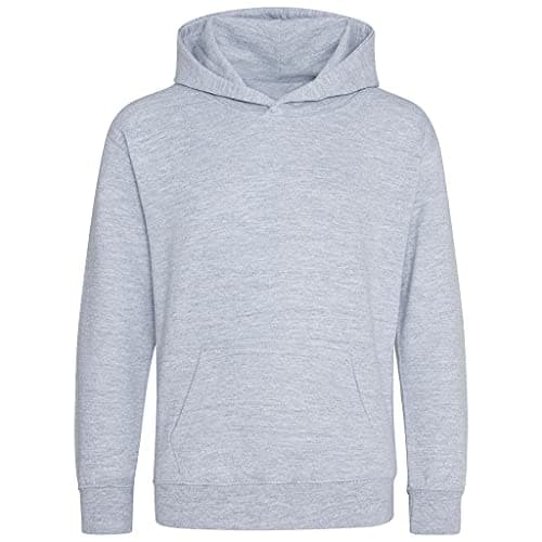 Image of AWDis Just Hoods JH201J Kids Organic Hoodie - Heather Grey - 7-8 Years