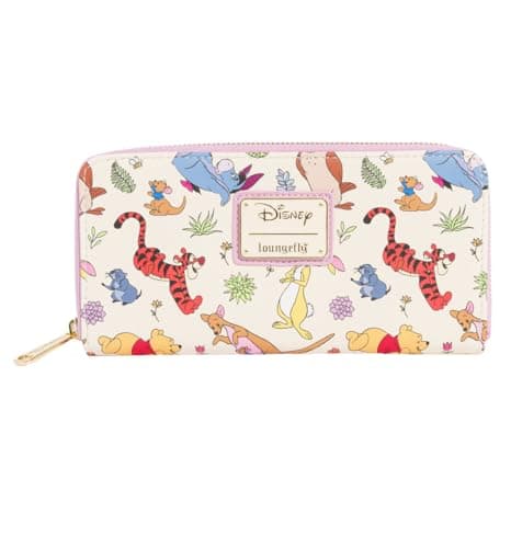 Image of Loungefly Purses and Coin Pouches Disney Winnie The Pooh and Friends Zip Around Wallet Cream