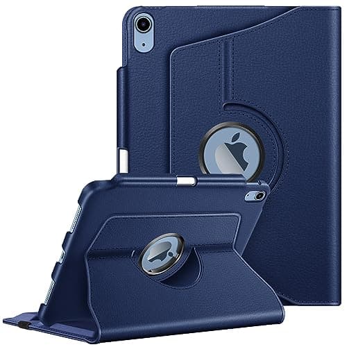 Image of FINTIE Rotating Case for iPad (A16) 11th Generation 11 Inch (2025), iPad 10th Generation 10.9 Inch (2022) - 360 Degree Swivel Protective Stand Cover w/Pencil Holder, Auto Wake/Sleep, Navy