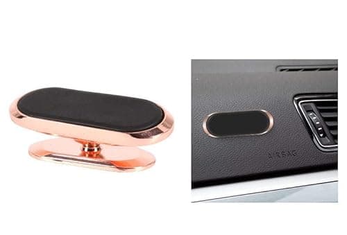 Image of Fortune Global Universal Car Phone Holder - Magnetic Mount With 360 Rotation, Compatible With Samsung iPhone All Smartphones (Rose Gold)
