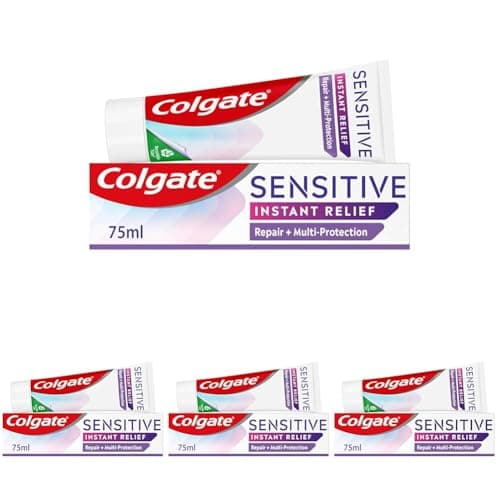 Image of Colgate Sensitive Instant Relief Repair + Multi-Protection Toothpaste 75ml - Fluoride Toothpaste - Instant Sensitivity Relief* - Cavity Protection + Gum Health - Repairs Sensitive Areas of Teeth**