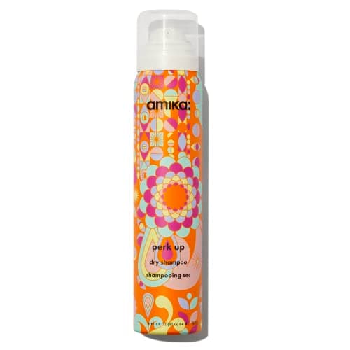 Image of amika perk up talc-free dry shampoo spray - oil-absorbing dry volume shampoo with rice starch + sea buckthorn - instantly refreshes roots, reduces odor + boosts volume - invisible finish (64 ml)