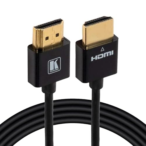 Image of Kramer Flexible High Speed HDMI Cable with ETHERNET Ultra Flat Black (C-HM/HM/PICO/BK-6)