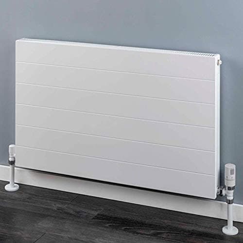 Image of 400mm(w) x 500mm(h) White Volta TYPE 11 / K1 Flat Panel, Designer Landscape Radiator - 1115 BTU's Central Heating Radiator (Single Panel/Single Convector)